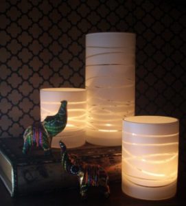 This is a great DIY glass candle holder idea that you can do at home and use with my flameless tea light candles