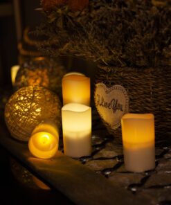Candles Recharge rechargeable led pillar tea light candles Scene Amber