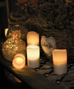 Candles Recharge rechargeable led pillar tea light candles Scene Warm white