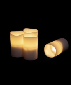 Warm White Rechargeable led pillar tea light candle from Candles Recharge