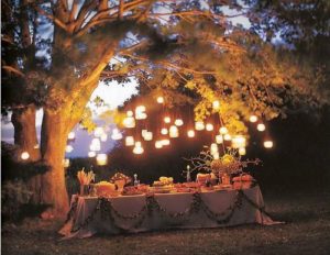 hanging lanterns are perfect at your wedding reception with our flameless battery operated tea light candles